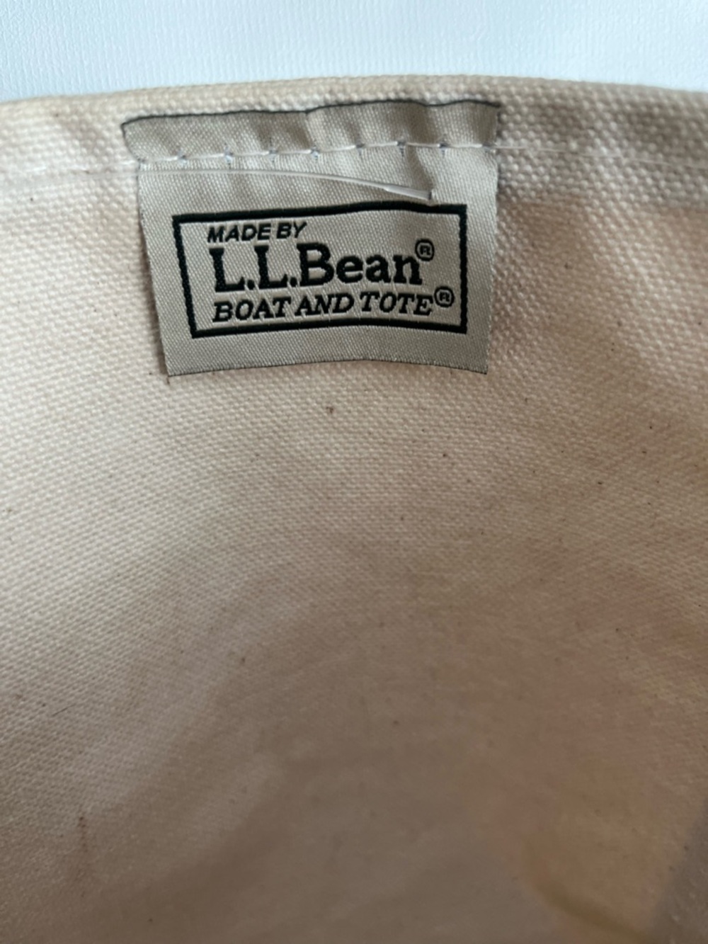 L.L. Bean Boat and Tote in Natural Canvas with German shepherd dog - Picture 4 of 10